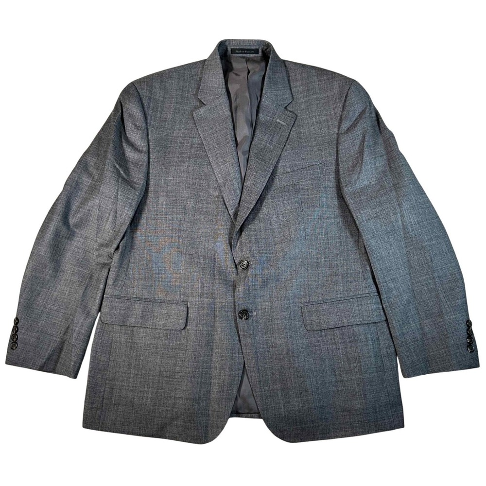 Chaps Mens 42S Gray 100% Wool Two Button Sport Coat Blazer Jacket 42 Short‎